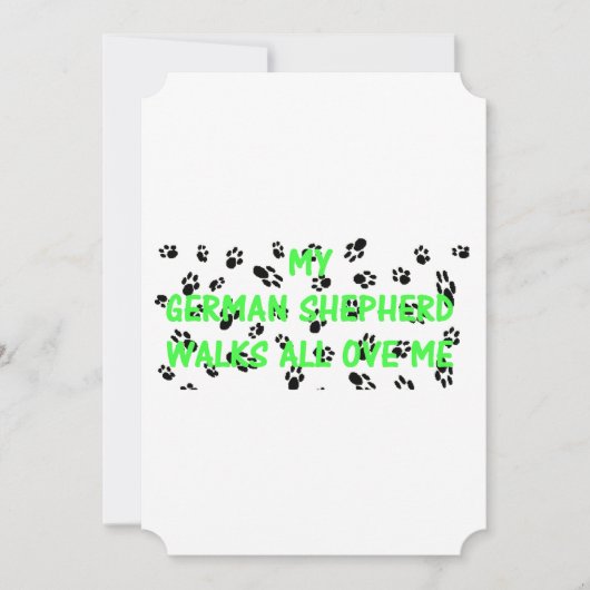 Mijn Duitse herder loopt over me heen Kaart (Voorkant)