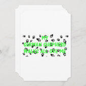 Mijn Duitse herder loopt over me heen Kaart (Voorkant / Achterkant)