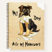 Mijn Duitse Shepherd Ate Mijn thuiswerk Notitieboek (Voorkant)