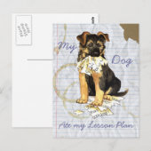 Mijn Duitse Shepherd Ate My Lesson Plan Briefkaart (Voorkant / Achterkant)