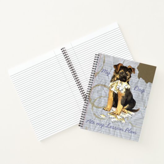 Mijn Duitse Shepherd Ate My Lesson Plan Notitieboek (Binnen)