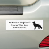 Mijn Duitse Shepherd is slimmer Bumpersticker (Op auto)
