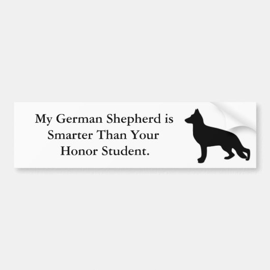 Mijn Duitse Shepherd is slimmer Bumpersticker (Voorkant)