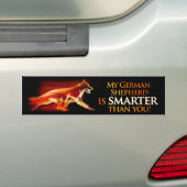 Mijn Duitse Shepherd is slimmer dan jij Bumpersticker (Op auto)