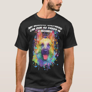 Mijn Duitse Shepherd kan 40 meter lang op Shepard T-shirt
