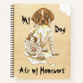 Mijn Duitse Shorthaired Pointer op mijn Lesson Pla Notitieboek (Voorkant)