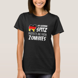 Mijn Duitse Spitz beschermt me tegen zielen T-shirt