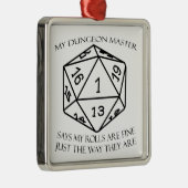 Mijn Dungeon Master Metalen Ornament (Rechts)
