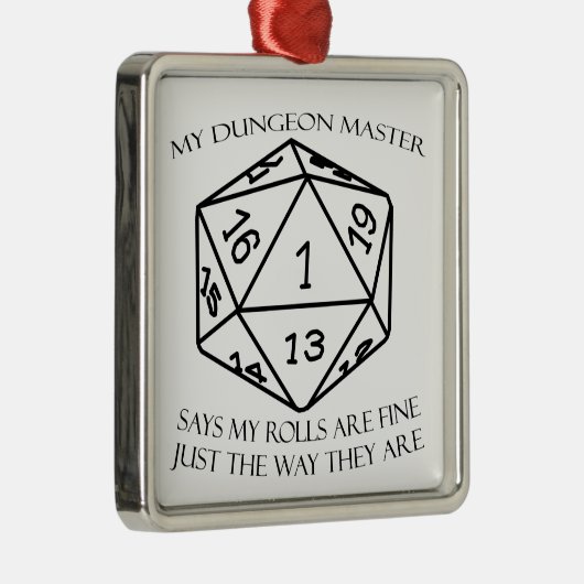 Mijn Dungeon Master Metalen Ornament (Rechts)