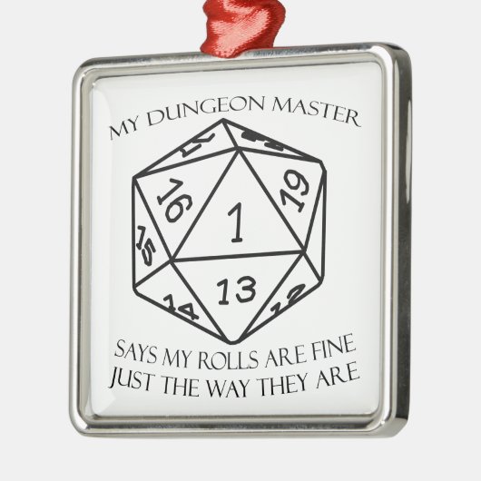 Mijn Dungeon Master Metalen Ornament (Links)