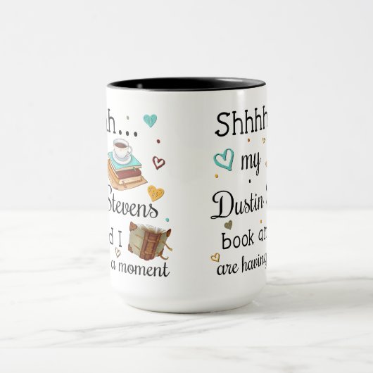 Mijn Dustin Stevens boek en ik hebben een momentje Mok (Midden)