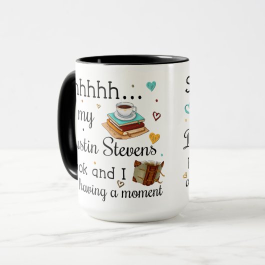 Mijn Dustin Stevens boek en ik hebben een momentje Mok (Voorkant links)