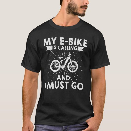 Mijn E-Bike belt en ik moet naar mountainbike Cy g T-shirt (Voorkant)