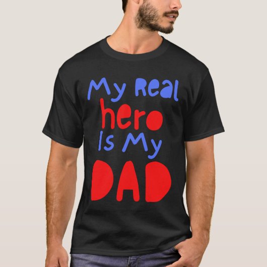 Mijn echte Hero is mijn vader opa Patriotic Fa T-shirt (Voorkant)