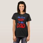 Mijn echte Hero is mijn vader opa Patriotic Fa T-shirt (Voorkant volledig)