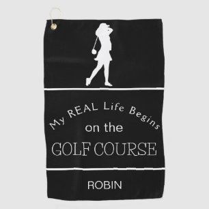 Mijn echte leven begint op de Golfcursus Golfhanddoek