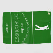 Mijn echte leven begint op de Golfcursus Lt. Pickl Golfhanddoek (Horizontaal)