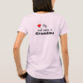 Mijn echte naam is oma (of misschien iets anders) t-shirt (Achterkant)