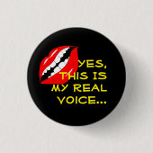 Mijn echte Smart Mouth Ronde Button 3,2 Cm (Voorkant)