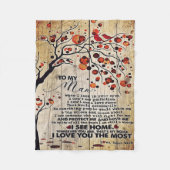 Mijn echtgenoot Gift | Brief voor hem | Fleece Deken (Voorkant)