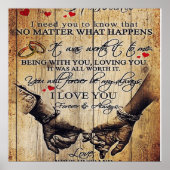 Mijn echtgenoot Gift | Brief voor hem | Poster (Voorkant)