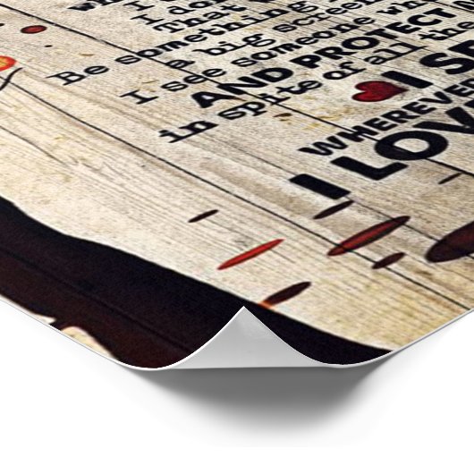 Mijn echtgenoot Gift | Brief voor hem | Poster (Hoek)