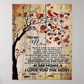 Mijn echtgenoot Gift | Brief voor hem | Poster (Voorkant)