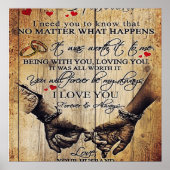 Mijn echtgenoot Gift | Brief voor hem | Poster (Voorkant)