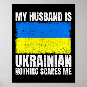 Mijn echtgenoot is de Oekraïense vlag voor vrouw O Poster