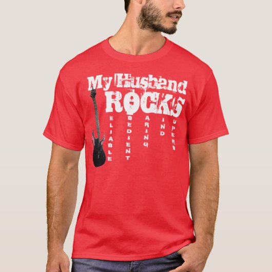 Mijn echtgenoot Rocks T-shirt (Voorkant)