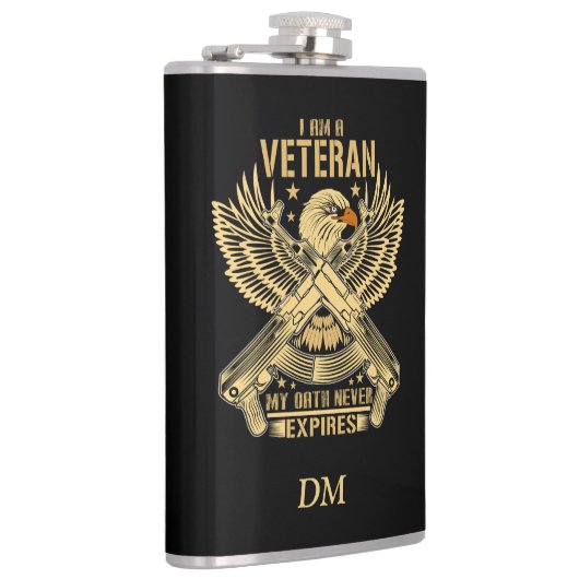 Mijn eed eindigt nooit met Eagle Veteran Heupfles (Rechts)