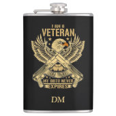 Mijn eed eindigt nooit met Eagle Veteran Heupfles (Voorkant)