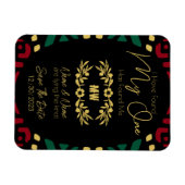 MIJN ÉÉN heeft me Tribal Black Weddenschap Magnet  Magneet (Horizontaal)