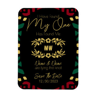 MIJN ÉÉN heeft me Tribal Black Weddenschap Magnet  Magneet