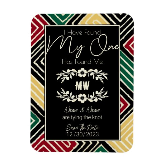 MIJN ÉÉN heeft mij een stambal Afrikaanse bruiloft Magneet (Verticaal)