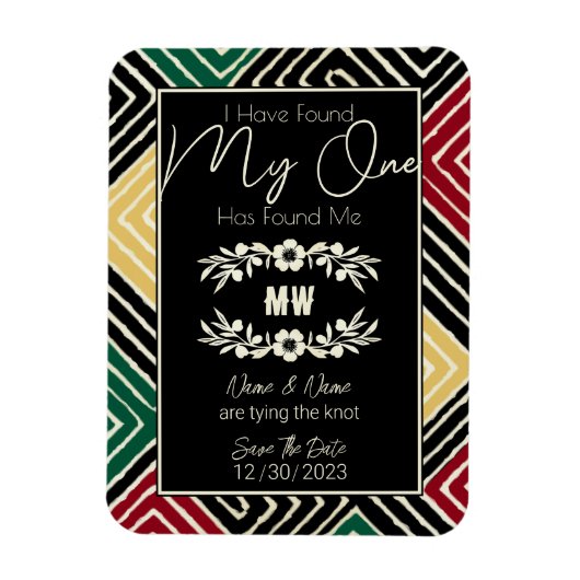 MIJN ÉÉN heeft mij een stambal Afrikaanse bruiloft Magneet (Verticaal)