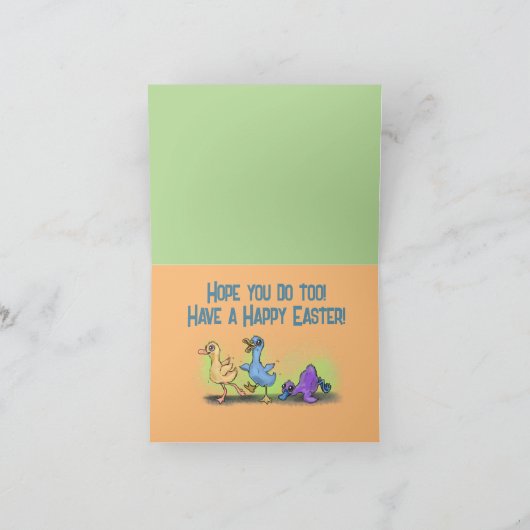 Mijn eenden in een Row~PaasKaart Feestdagen Kaart (Binnen)