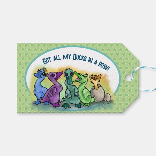 Mijn eendjes zijn in het gelid cadeaulabel (Voorkant (Horizontaal))
