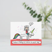 Mijn eenhoorn leiden briefkaart (Staand voorkant)