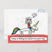 Mijn eenhoorn leiden briefkaart (Voorkant / Achterkant)