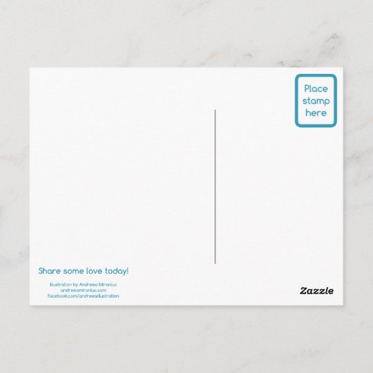 Mijn eenhoorn leiden briefkaart (Achterkant)