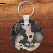 Mijn eenoogige zwarte feline Sleutelhanger (Voorkant)