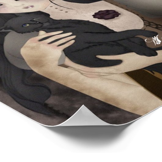 Mijn eenoogige zwarte lijn poster (Hoek)