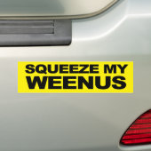 Mijn eenus uitknijpen bumpersticker (Op auto)