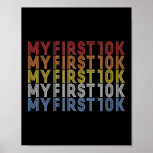 Mijn eerste 10k hardloopraceafmaker Funny Run Trai Poster