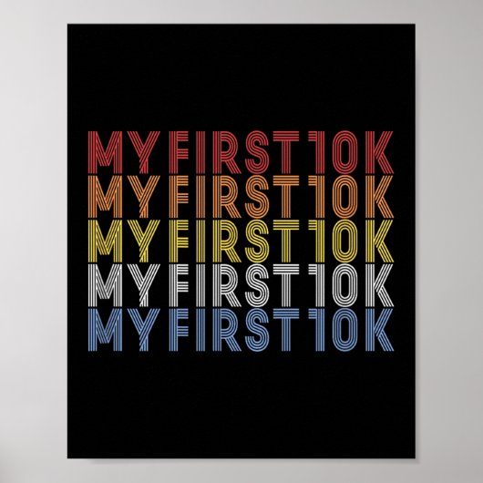 Mijn eerste 10k hardloopraceafmaker Funny Run Trai Poster (Voorkant)