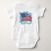 Mijn eerste 4 juli Amerikaanse vlag Patriottisch Romper (Achterkant)