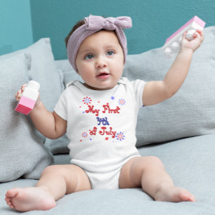 Mijn eerste 4 juli Baby Bodysuit