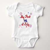 Mijn eerste 4 juli Baby Bodysuit (Voorkant)
