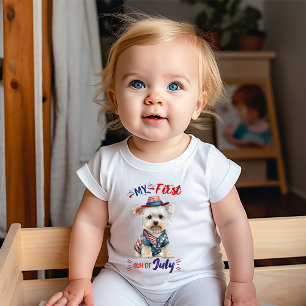 Mijn eerste 4 juli Baby Bodysuit T-shirt